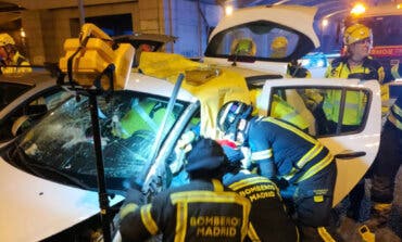 Herida una mujer en una colisión entre dos coches en el acceso al túnel de la M-30