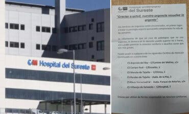 Preocupación en las Urgencias del Hospital de Arganda tras encontrarse los pacientes con estas octavillas