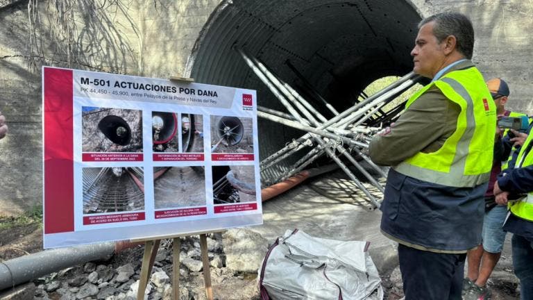 La Comunidad de Madrid reabre el miércoles el tramo de la M-501 dañado por la DANA