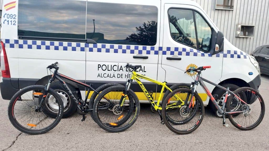 Recuperadas en Alcalá de Henares tres bicicletas valoradas en 1.800 euros