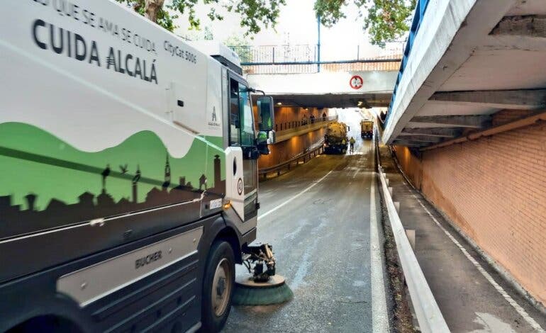 Reabre el túnel de Torrelaguna en Alcalá de Henares tras las fuertes lluvias