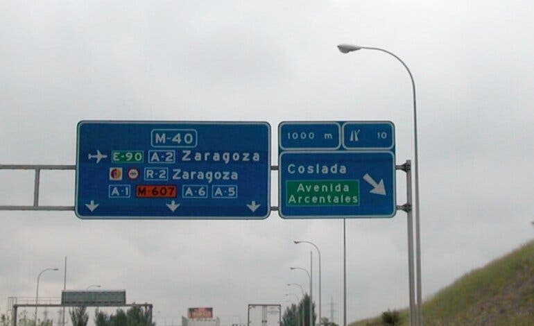 Confirmados los desvíos de tráfico en el acceso a Coslada a través de la rotonda de Arcentales desde la M-40