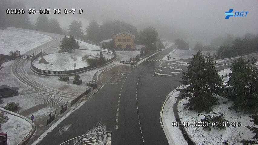 Primera nevada de la temporada en la Sierra de Madrid