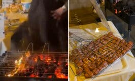 Vigesimosegunda noche de protestas en Ferraz: montan una barbacoa en plena calle