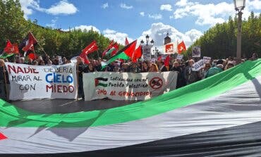 Cientos de personas se manifiestan en Alcalá de Henares en solidaridad con el pueblo palestino