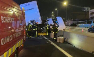 Vuelca un camión en la A-2 a la altura de Alcalá de Henares