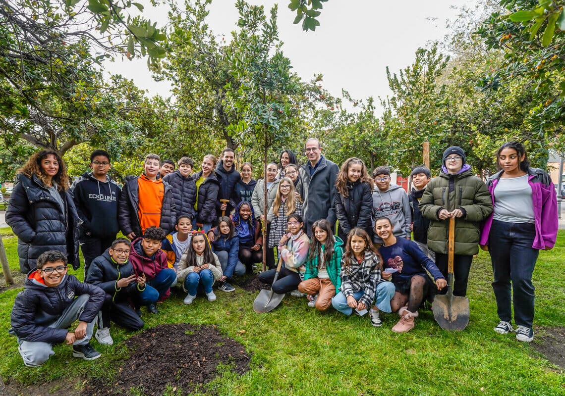 Torrejón conmemora el 45 aniversario de la Constitución española con la plantación de un nuevo madroño en el Parque Constitución
