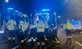Muy grave un motorista en un accidente en la A-2 que ha provocado importantes retenciones 