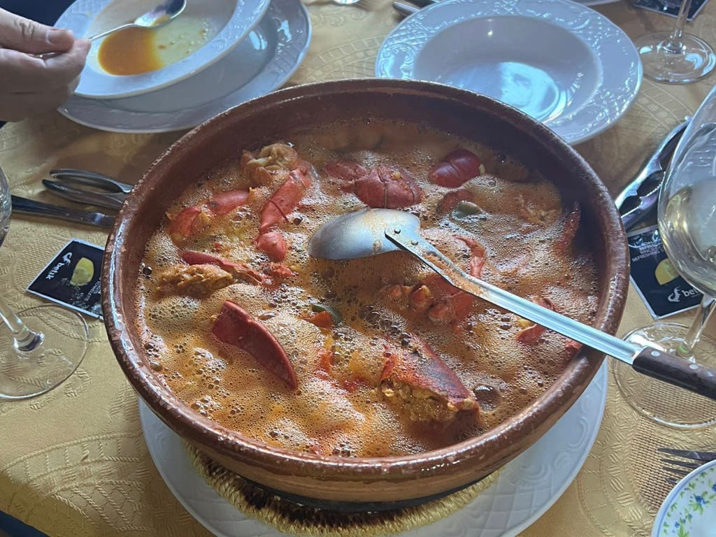 El arroz con vogabante de Casa Manolo e Irene.