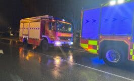 Los Bomberos liberan a una mujer atrapada debajo de un vehículo tras ser atropellada en Collado Villalba