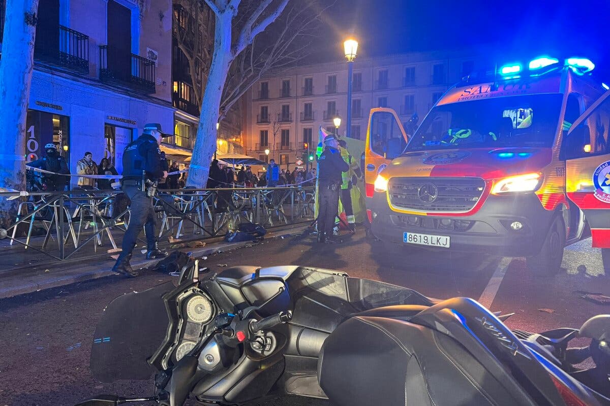Herido grave un hombre de 75 años tras ser atropellado por una moto en Madrid 