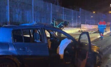 Cuatro jóvenes de unos 20 años heridos en un accidente en la carretera de Carabanchel a Villaverde