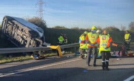 Muere el conductor de una furgoneta en un accidente en la M-45