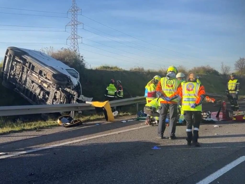 Muere el conductor de una furgoneta en un accidente en la M-45