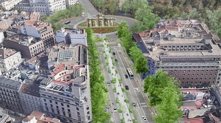 Madrid creará un nuevo bulevar peatonal entre la Plaza de Cibeles y la Puerta de Alcalá
