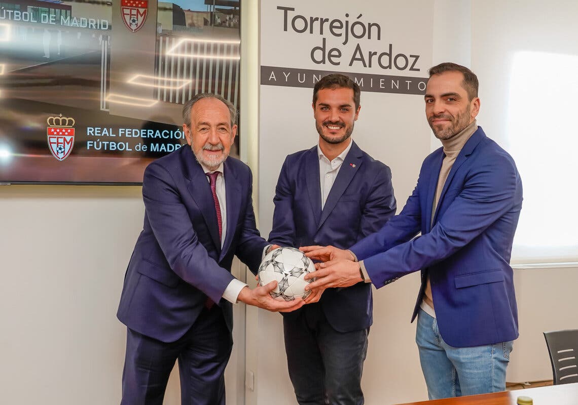 Movistar Inter celebra la construcción de la Ciudad Deportiva de la RFFM en Torrejón: «Un día histórico para el deporte y la sociedad torrejonera»