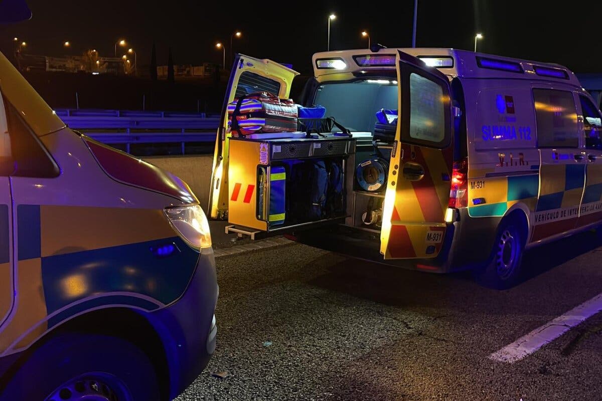 Herido grave un conductor de 29 años tras sufrir un accidente esta madrugada en la A-42, en Fuenlabrada