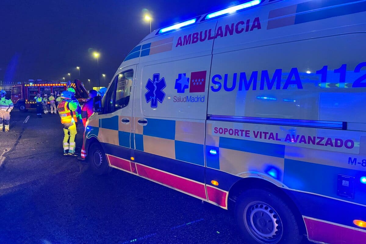 Dos heridos graves al colisionar dos vehículos en la A-5, a la altura de Alcorcón
