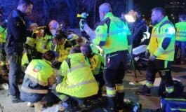 Heridos graves dos motoristas de 20 y 32 años en dos accidentes en Madrid