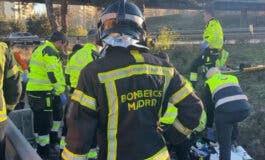 Herido grave un motorista de 36 años tras sufrir un accidente en la M-40
