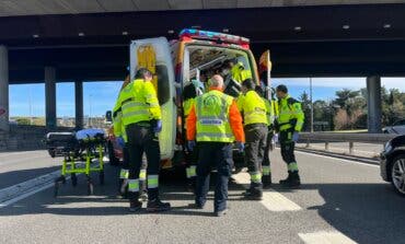 Herido grave un motorista de 35 años tras sufrir un accidente en la A-1