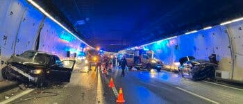 Detenidos los conductores del VTC y del turismo que chocaron en el túnel de la M-30 tras dar positivo en drogas