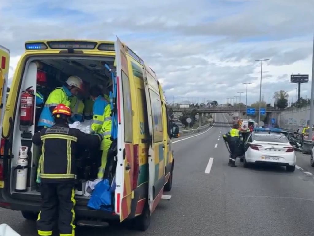 Tres heridos en un accidente en la M-50 con tres vehículos implicados