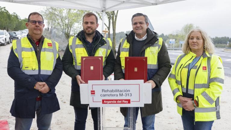 La Comunidad de Madrid rehabilita la carretera M-313 en Arganda del Rey