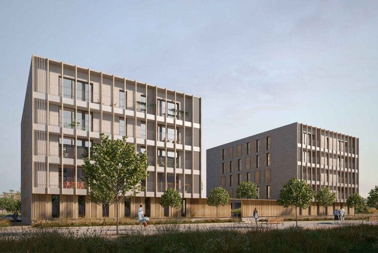 Así es el primer edificio de viviendas públicas de madera que se construirá en Madrid 