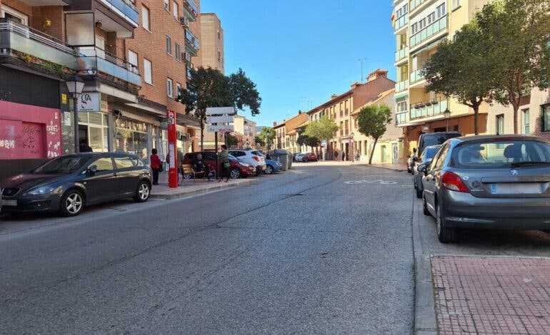 Continúan las obras de peatonalización del centro histórico de Alcalá de Henares por la calle Río Sil
