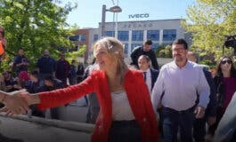 Yolanda Díaz se presenta en Iveco para apoyar a los trabajadores en huelga