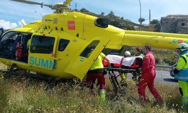 Cuatro motoristas heridos, uno muy grave, en un accidente en la M-521