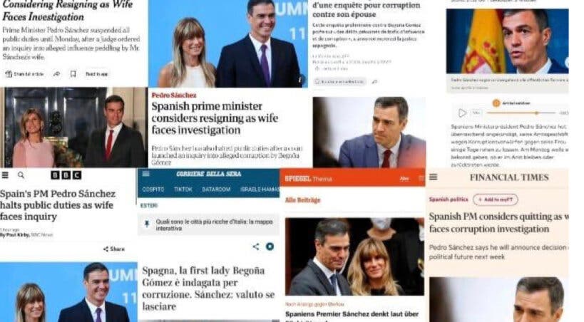 «Corrupción» en todos los idiomas: así ve la prensa internacional el anuncio de Sánchez