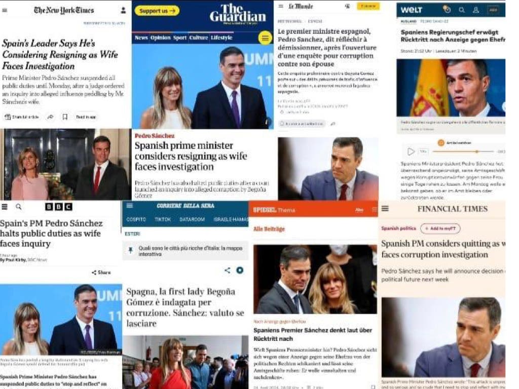 «Corrupción» en todos los idiomas: así ve la prensa internacional el anuncio de Sánchez