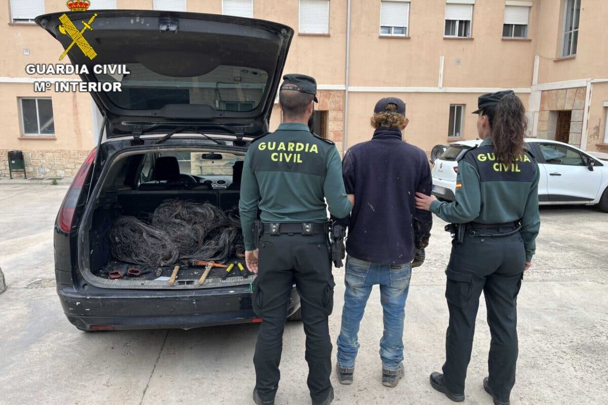 Detenido por robar cable de cobre del tendido telefónico en siete municipios de Guadalajara 