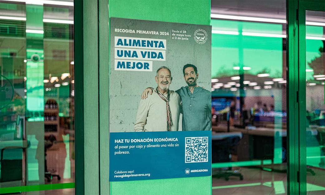 Mercadona se suma a la campaña de recogida de donaciones de los bancos de alimentos