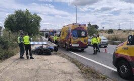 Una motorista sufre la semiamputación de un pie en un accidente en la M-607
