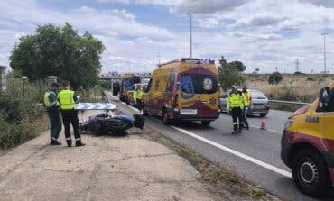 Una motorista sufre la semiamputación de un pie en un accidente en la M-607