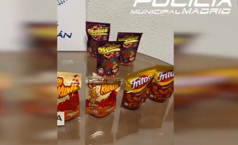 Detenido en Madrid por distribuir droga en bolsas de snacks de conocidas marcas