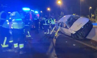 Herido un conductor tras dar varias vueltas de campana en la M-30