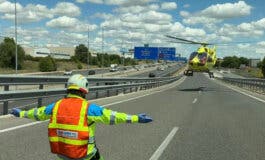Herido grave un motorista en un accidente en la A-2, en Alcalá de Henares
