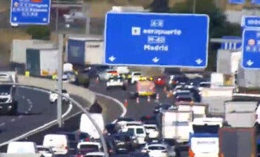Un accidente con una herida leve provoca importantes retenciones en la A-2 en Torrejón