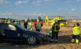 Herido grave un conductor de 31 años en un accidente en Fuente el Saz