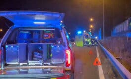 Muere un motorista en un accidente en la salida de la M-14 a la A-2 en San Blas-Canillejas