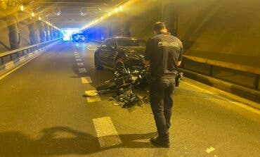 Herido un motorista en un accidente en el túnel de María de Molina con varios vehículos implicados