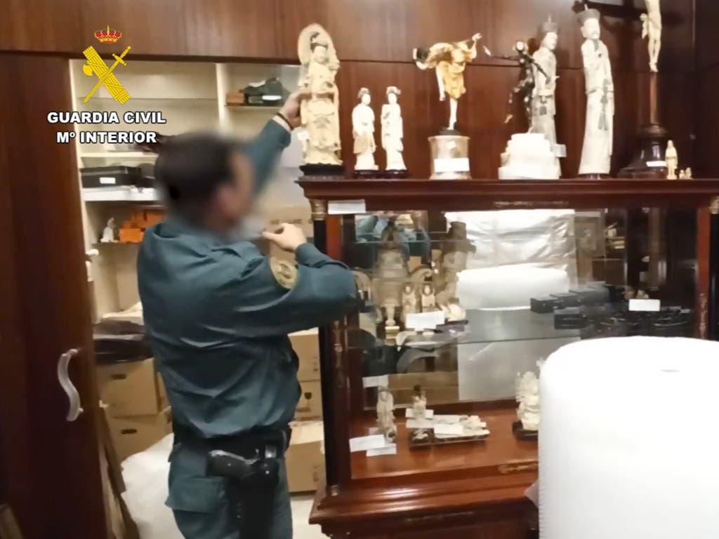 Intervienen 18 lotes de marfil de elefante sin autorización en una sala de subastas de Madrid