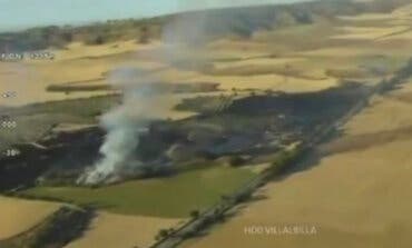 Extinguen un incendio de pastos y cereal en Villalbilla