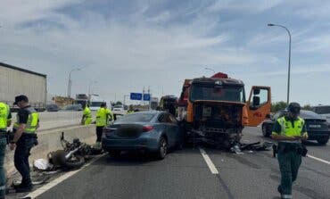 Dos heridos, uno grave, en un accidente en la M-40