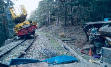 Heridos ocho operarios al colisionar dos máquinas en las vías del tren que une Cercedilla y Navacerrada