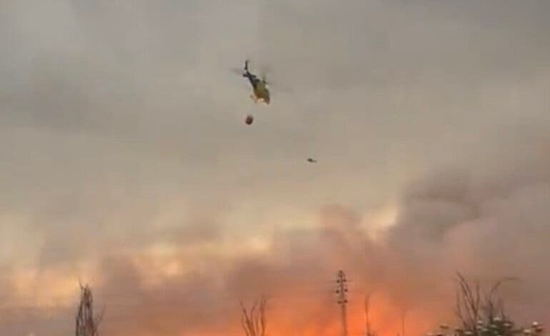 Incendio de vegetación en Soto El Espinillo entre Alcalá y Torrejón